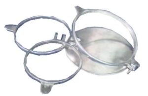 molde de aluminio con aro y base